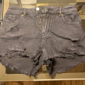 Black high waisted jean shorts